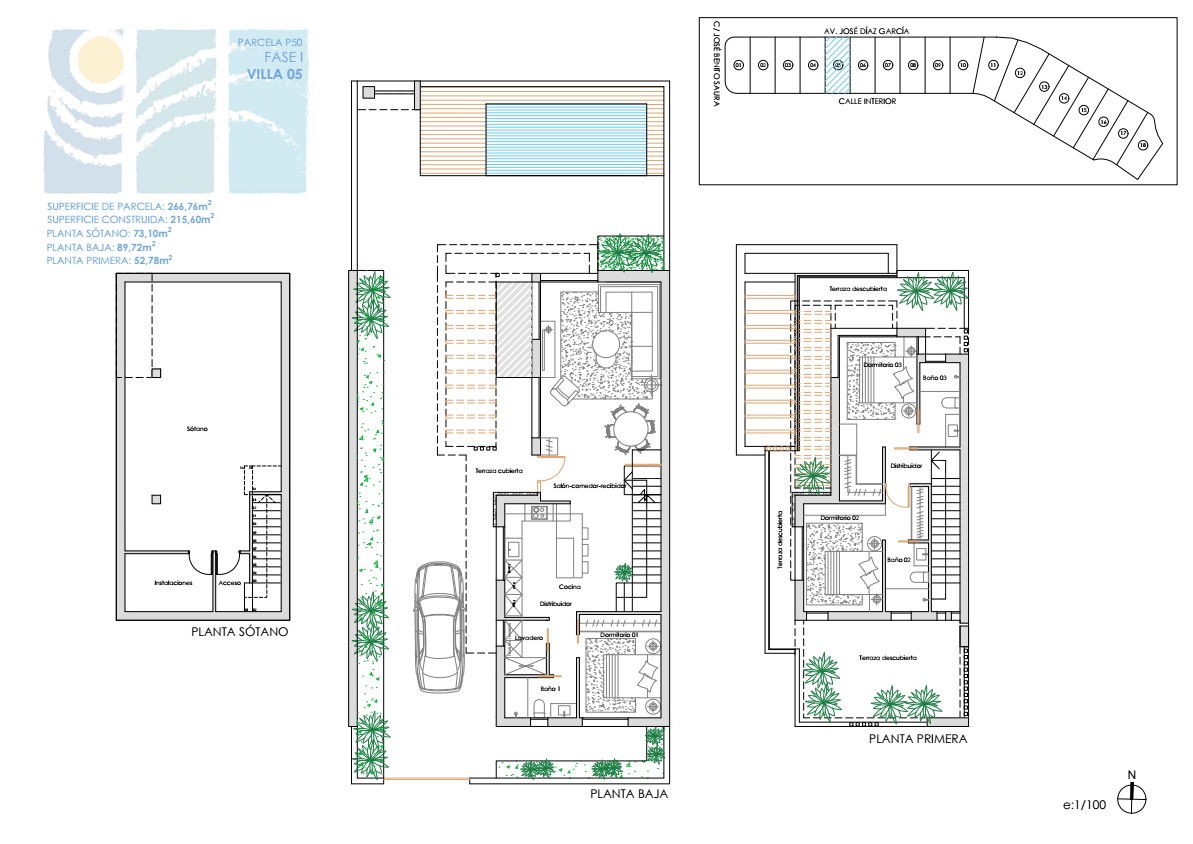 Plan d'étage Villa Santa Rosalía